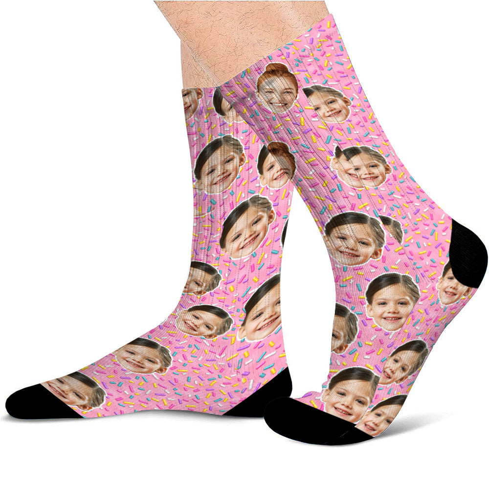 Custom Face Sweet Candy - Personalized Daughter Socks