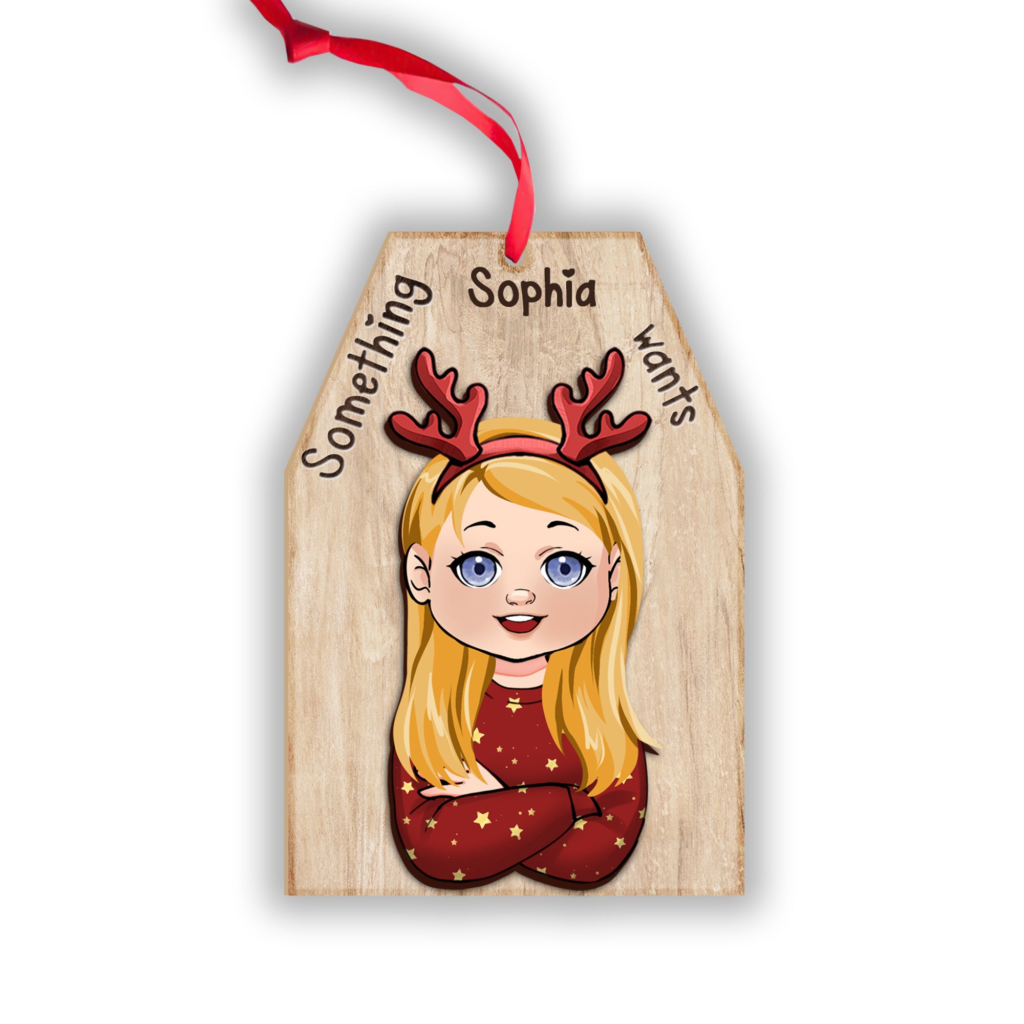 Something You Want Need Wear Read - Personalized Grandma 2 Layered Piece Ornament