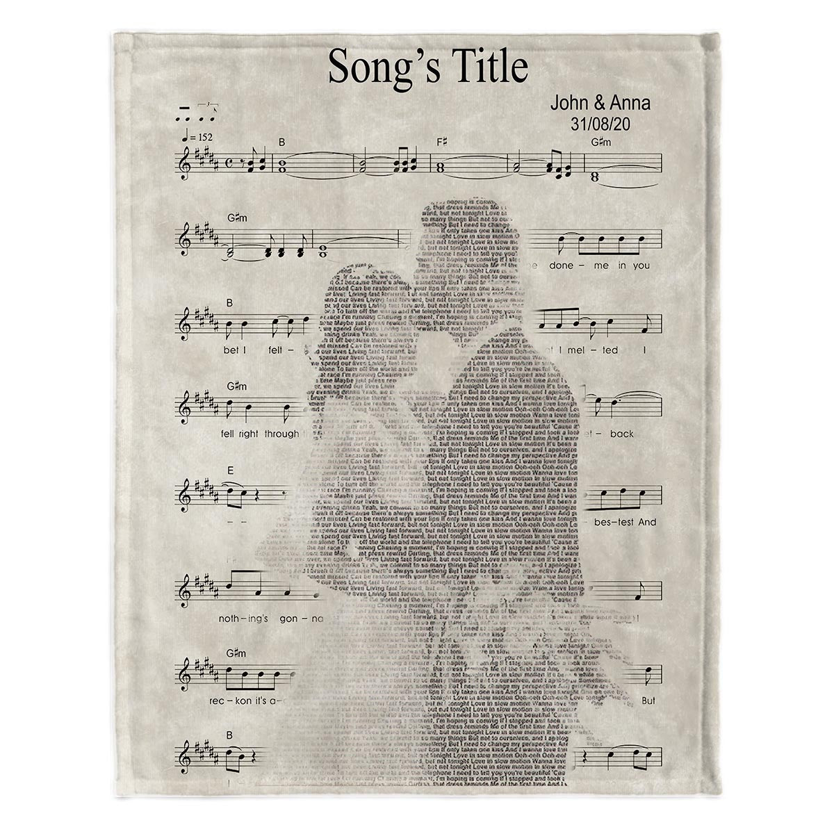 First Dance Song Lyrics - Personalized Husband And Wife Blanket