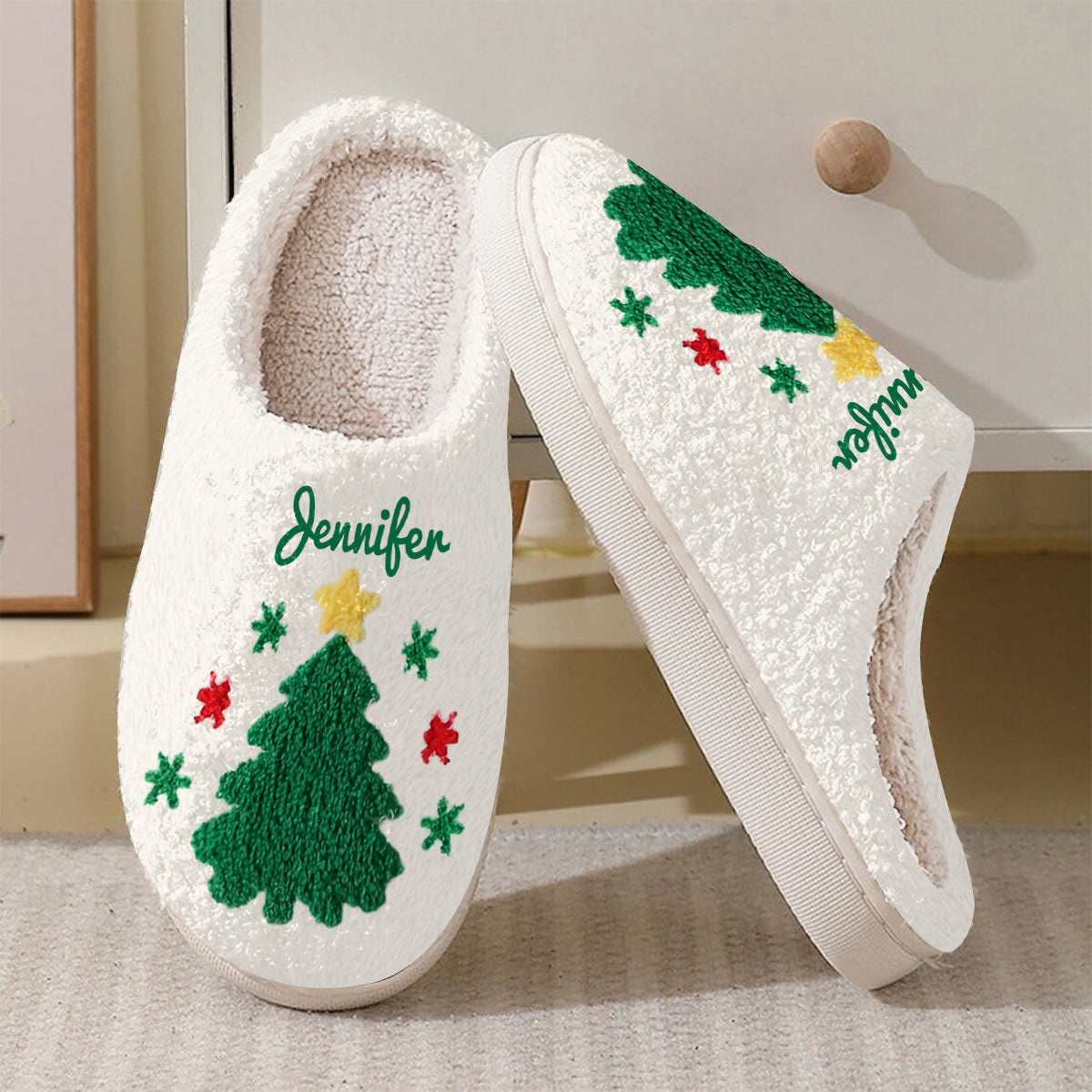 Christmas Tree - Personalized Christmas Slippers