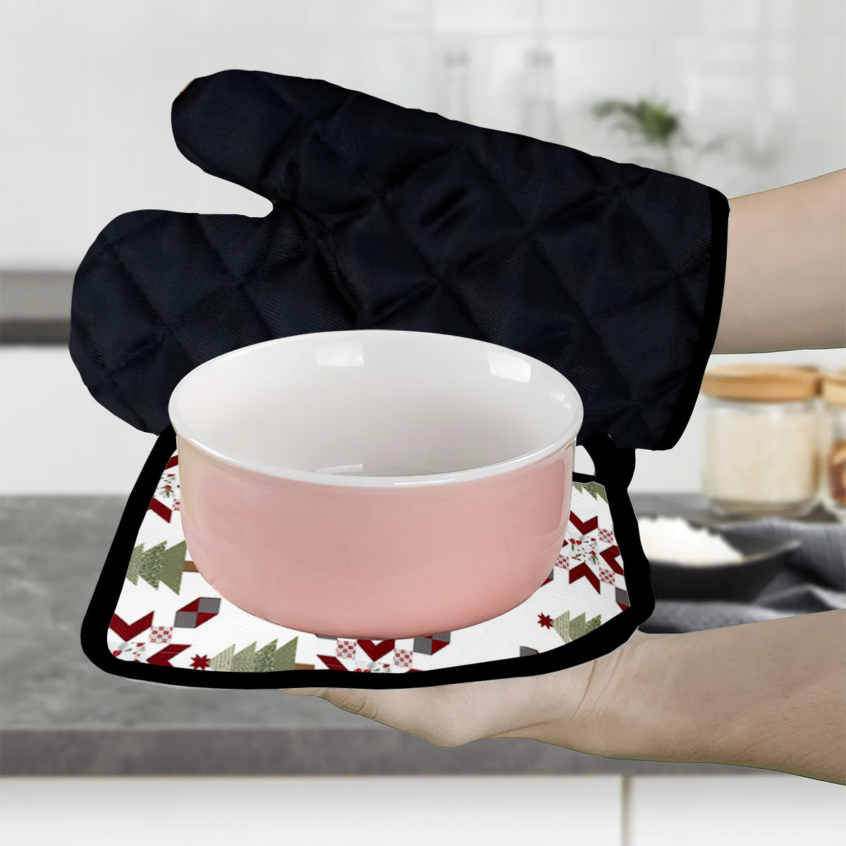 Christmas Calories Don't Count - Personalized Baking Oven Mitts