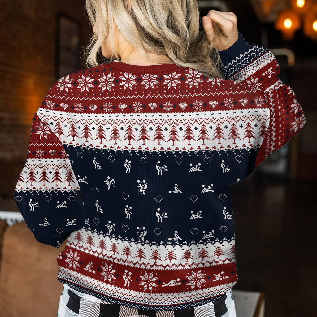 Santa Is Not The Only One Coming - Personalized Couple Ugly Sweater