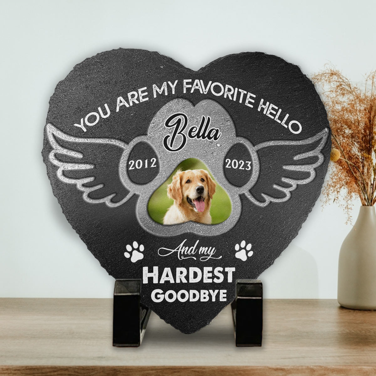 Best Friends Are Never Forgotten - Personalized Dog Heart Shaped Stone