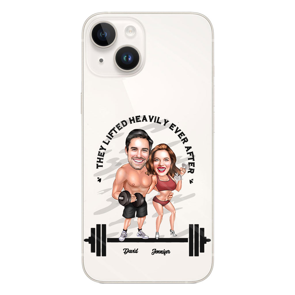 They Lifted Heavily Ever After - Personalized Fitness Clear Phone Case