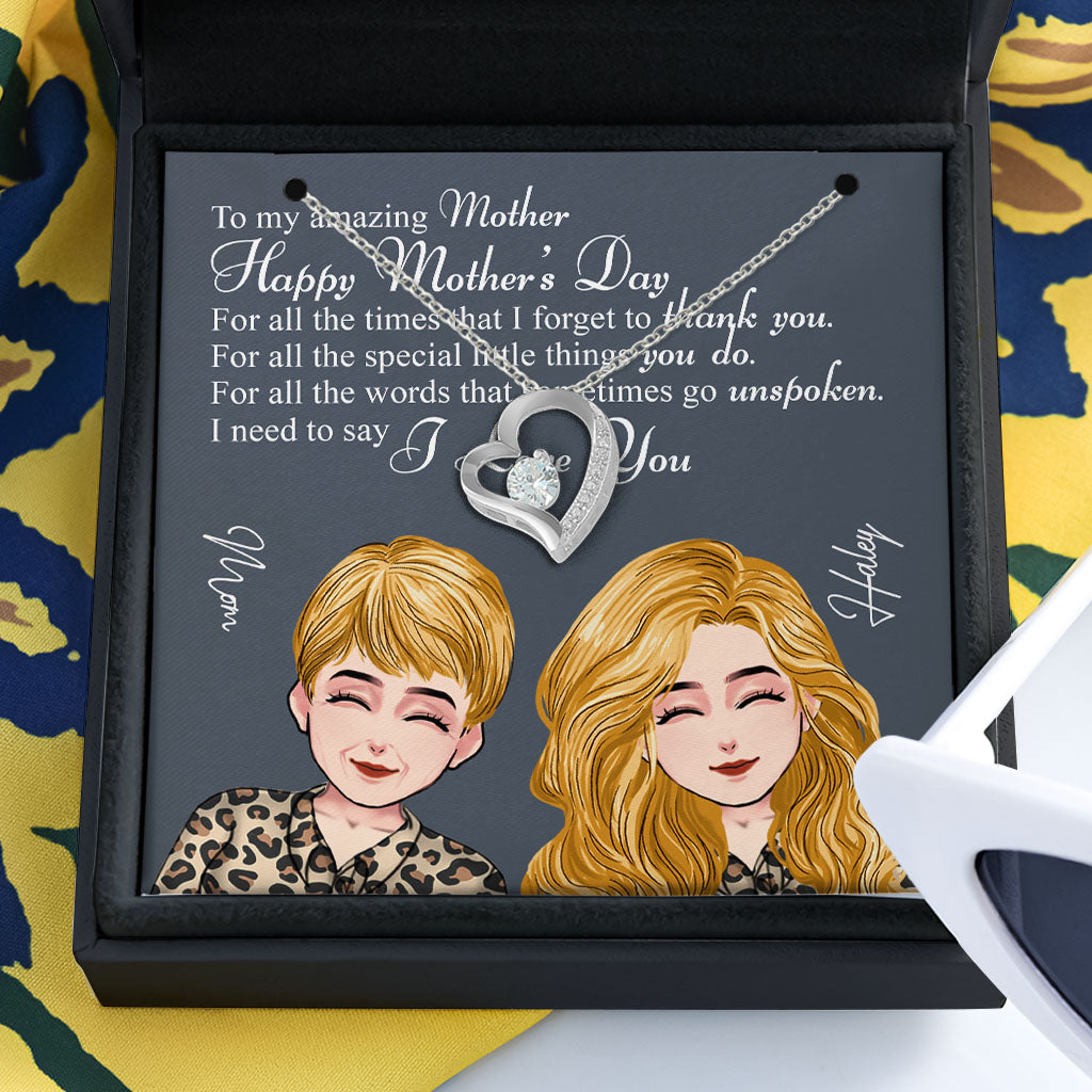 To My Amazing Mom For All The Times - Personalized Mother’s Day Mother Necklace