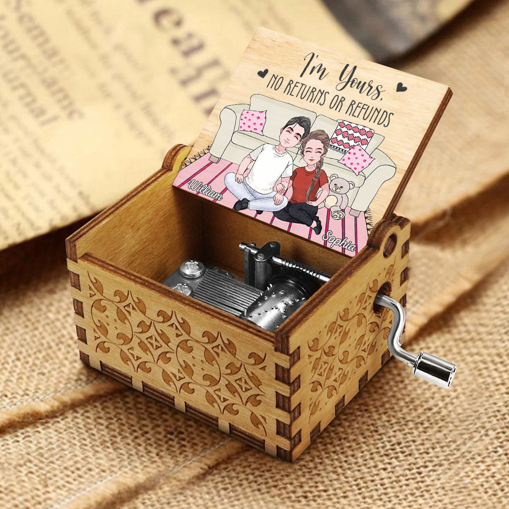 And So Together They Built A Life They Loved - Couple gift for husband, wife, boyfriend, girlfriend - Personalized Hand Crank Music Box