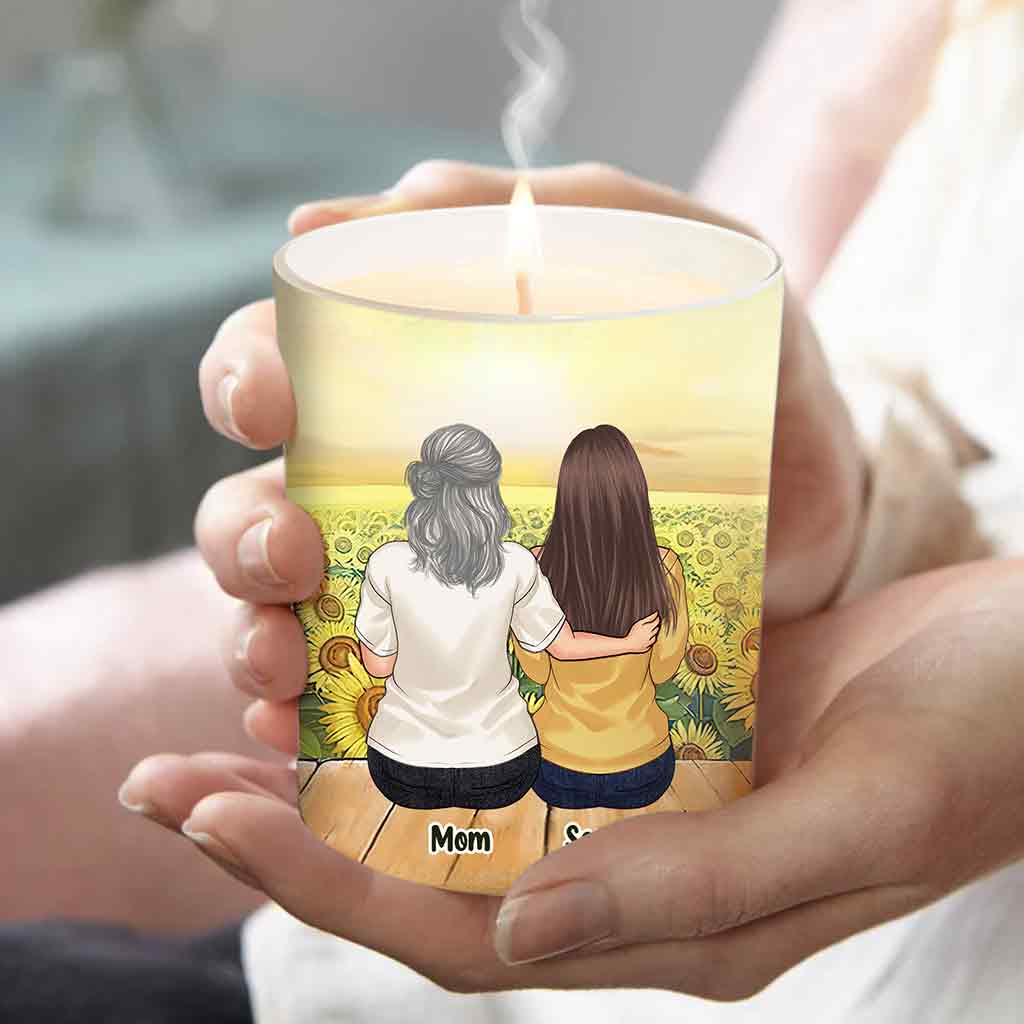 To My Daughter - Personalized Mother Candle With Wooden Lid