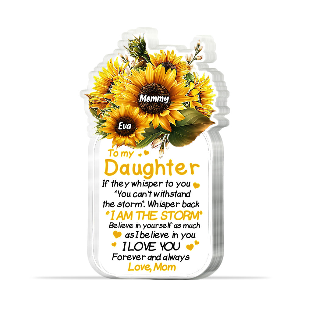 To My Daughter - Personalized Mother's Day Mother Custom Shaped Acrylic Plaque
