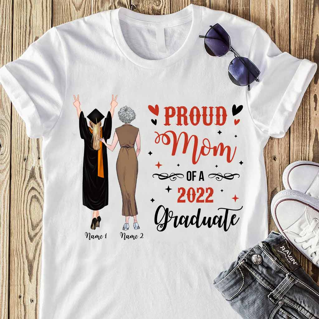 Proud Mom - Personalized Mother's Day Graduation T-shirt and Hoodie