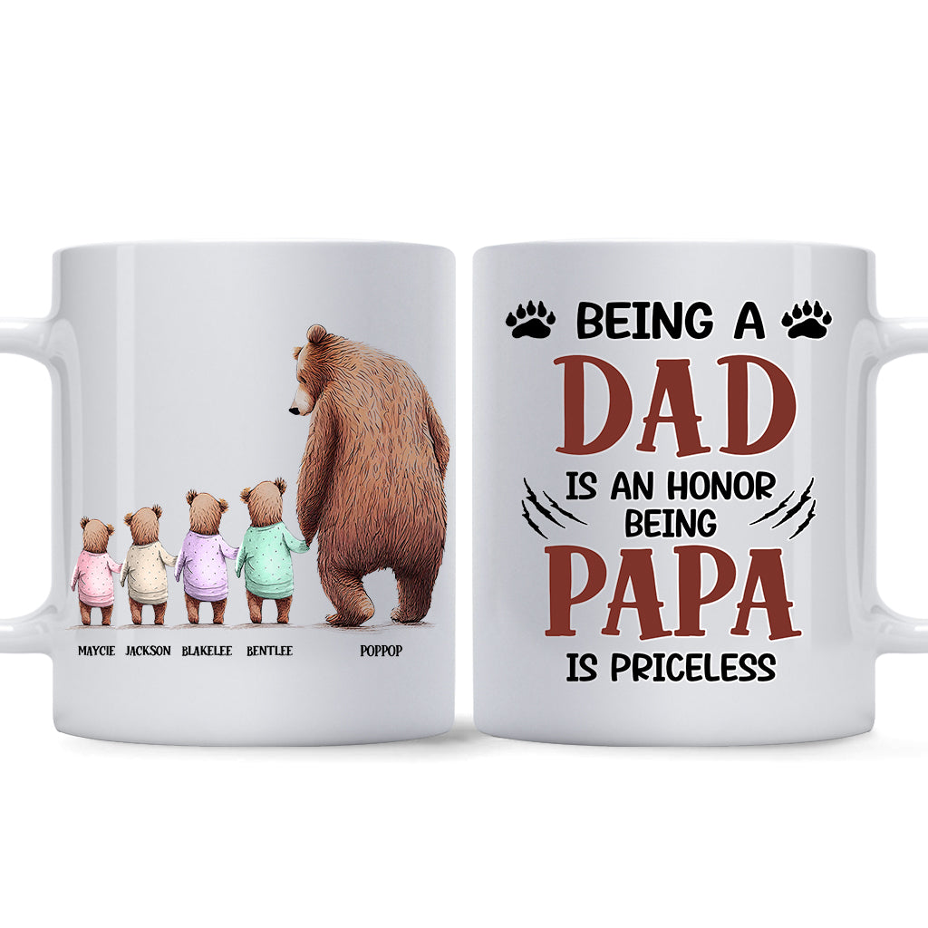 Priceless Papa Bear - Personalized Father's Day Grandpa Mug