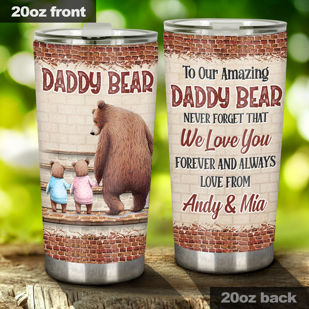 Papa Bear - Personalized Father's Day Father Tumbler