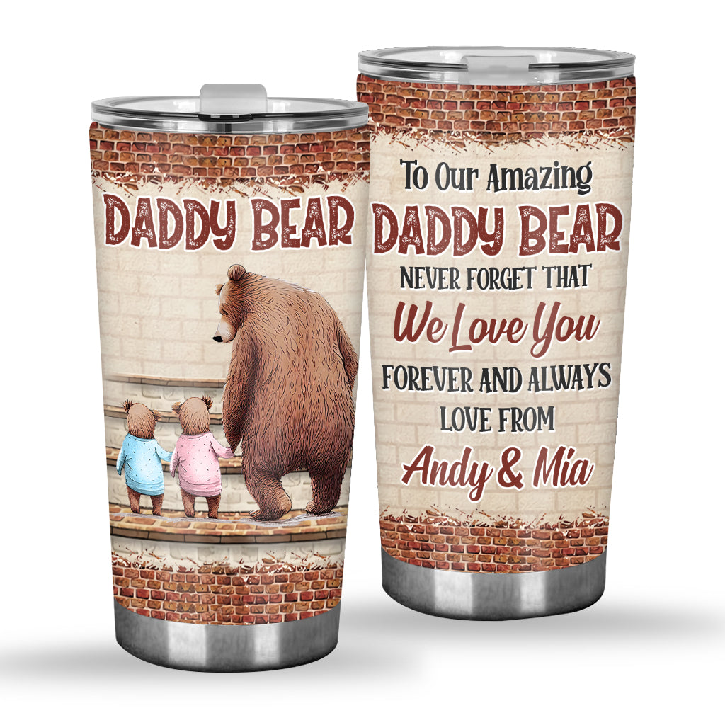 Papa Bear - Personalized Father's Day Father Tumbler