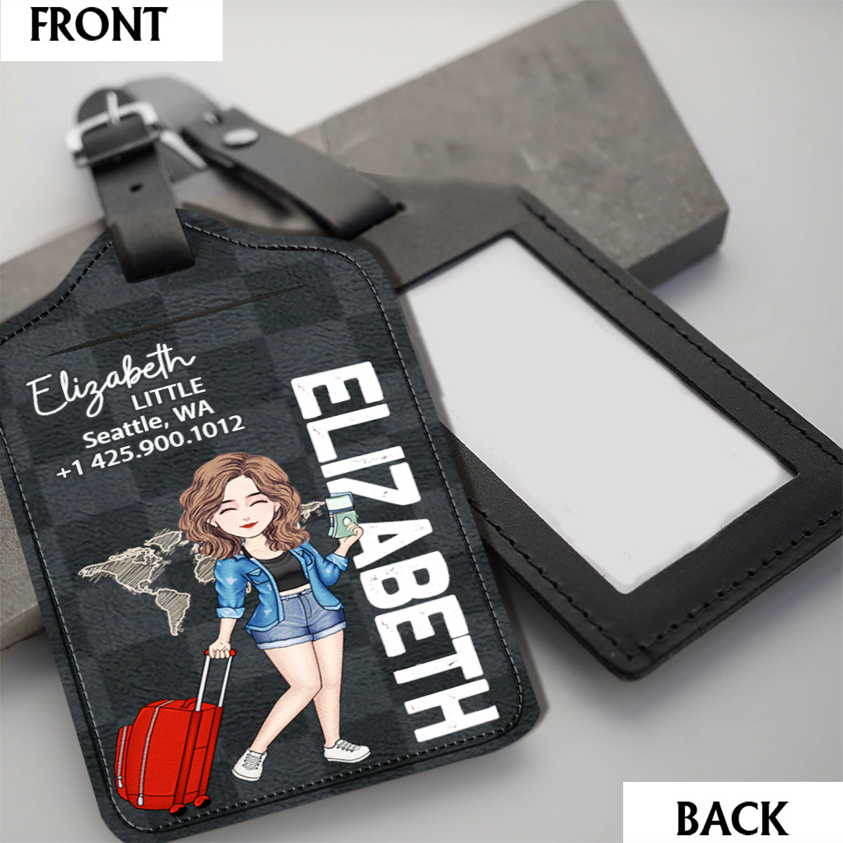 My Personal Luggage Tag - Personalized Travelling Leather Luggage Tag
