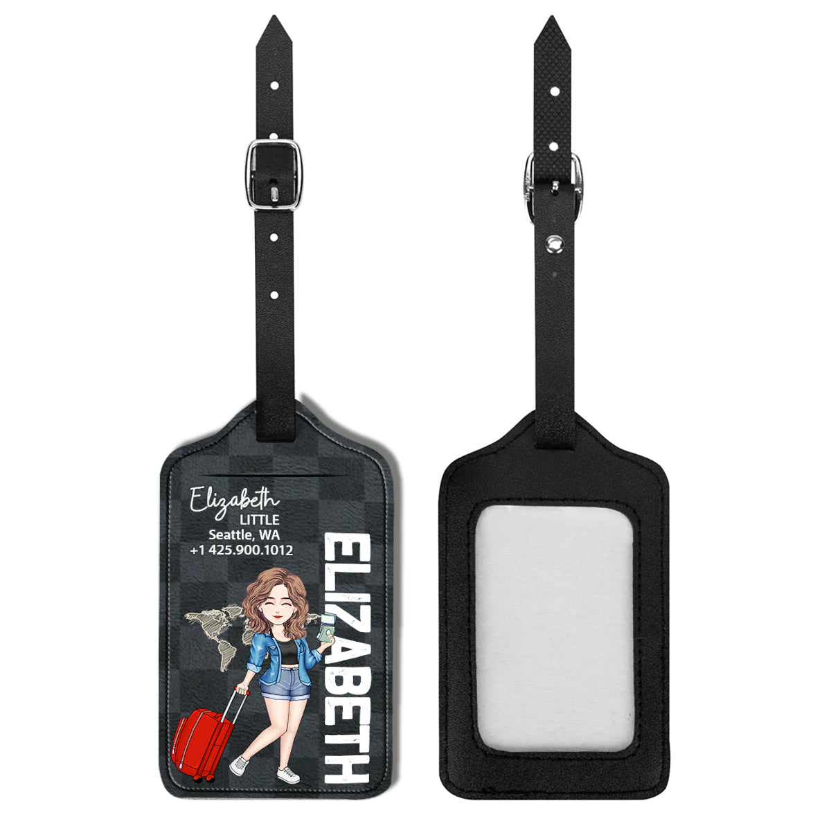 My Personal Luggage Tag - Personalized Travelling Leather Luggage Tag