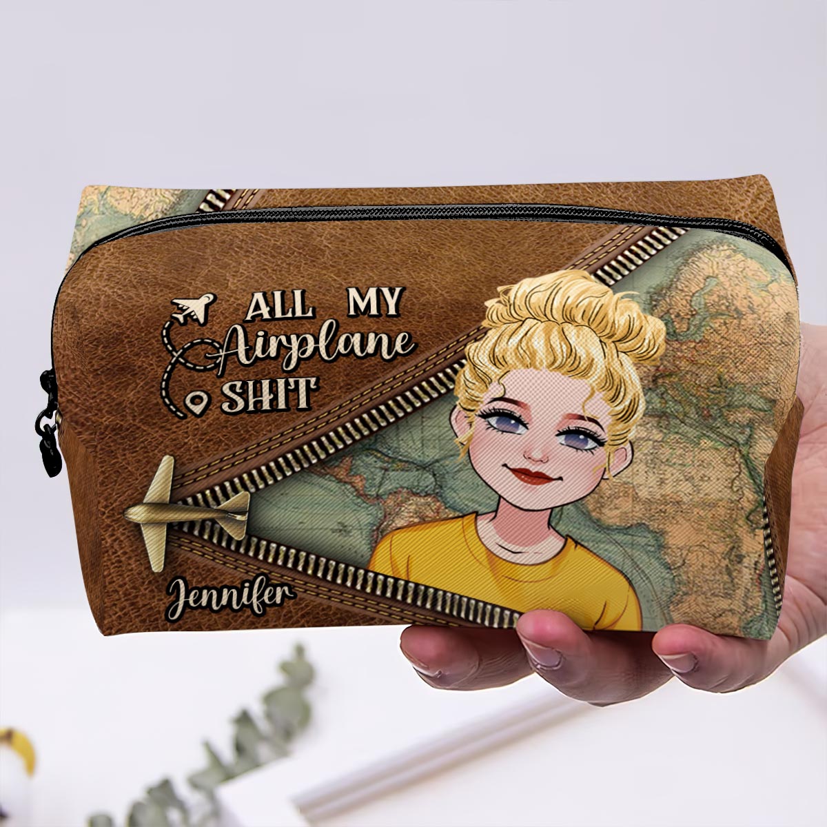 All My Airplane Shit - Personalized Travelling Makeup Bag