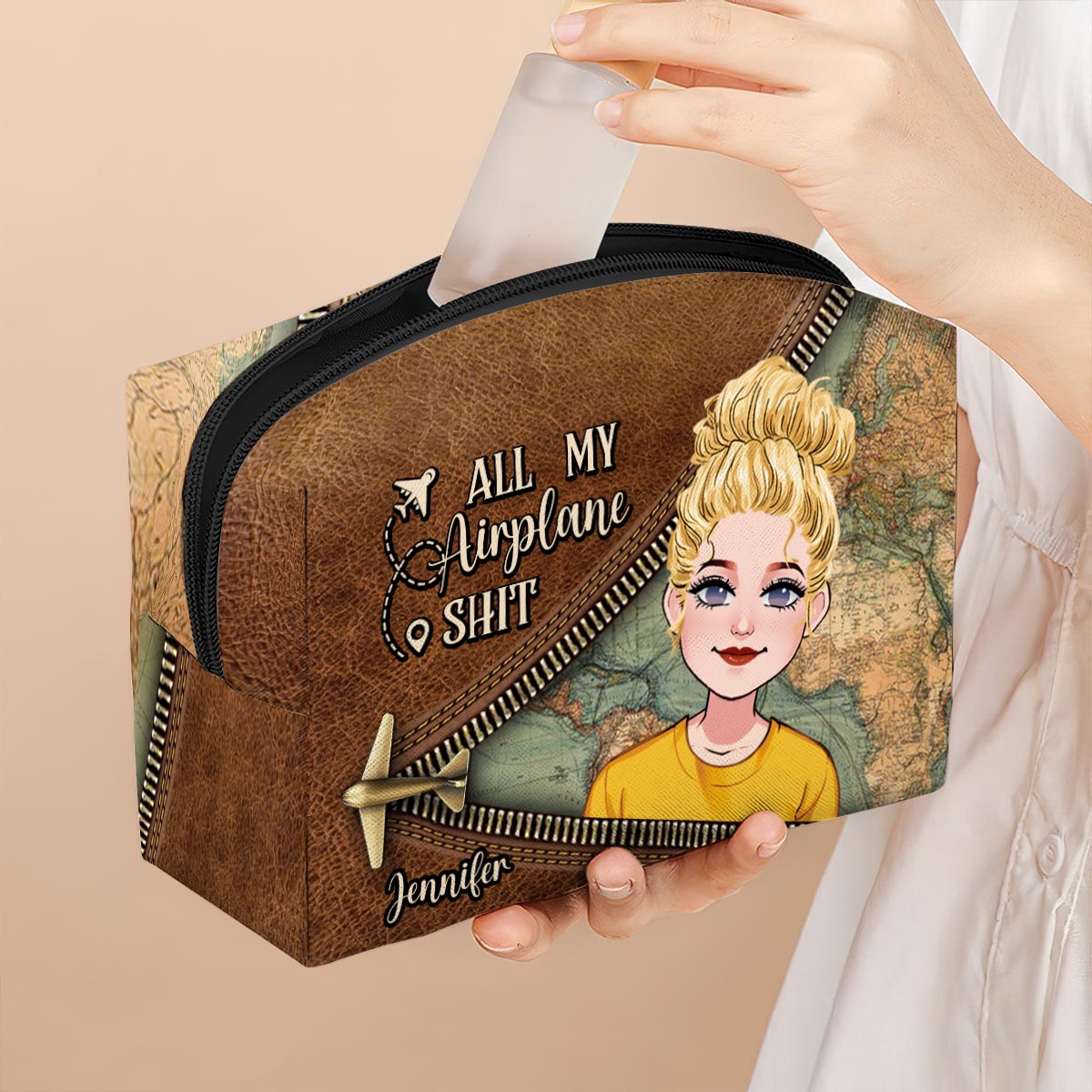 All My Airplane Shit - Personalized Travelling Makeup Bag