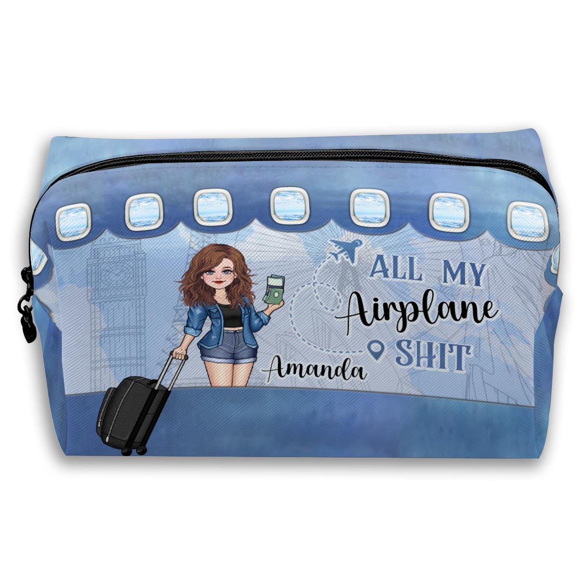 All My Airplane Shit - Personalized Travelling Makeup Bag