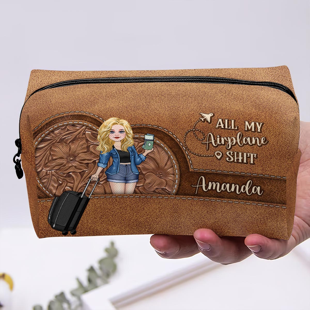 All My Airplane Shit - Personalized Travelling Makeup Bag