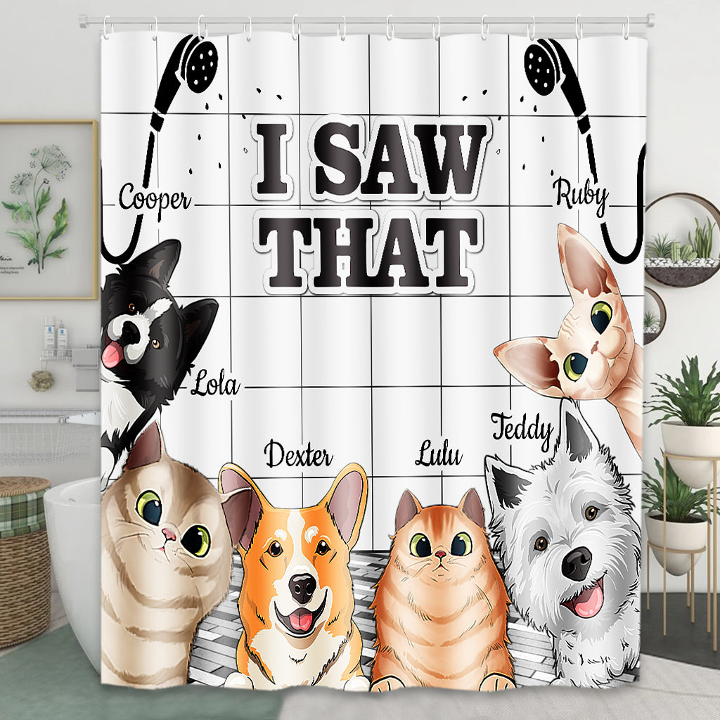 I Saw That - Personalized Dog Shower Curtain