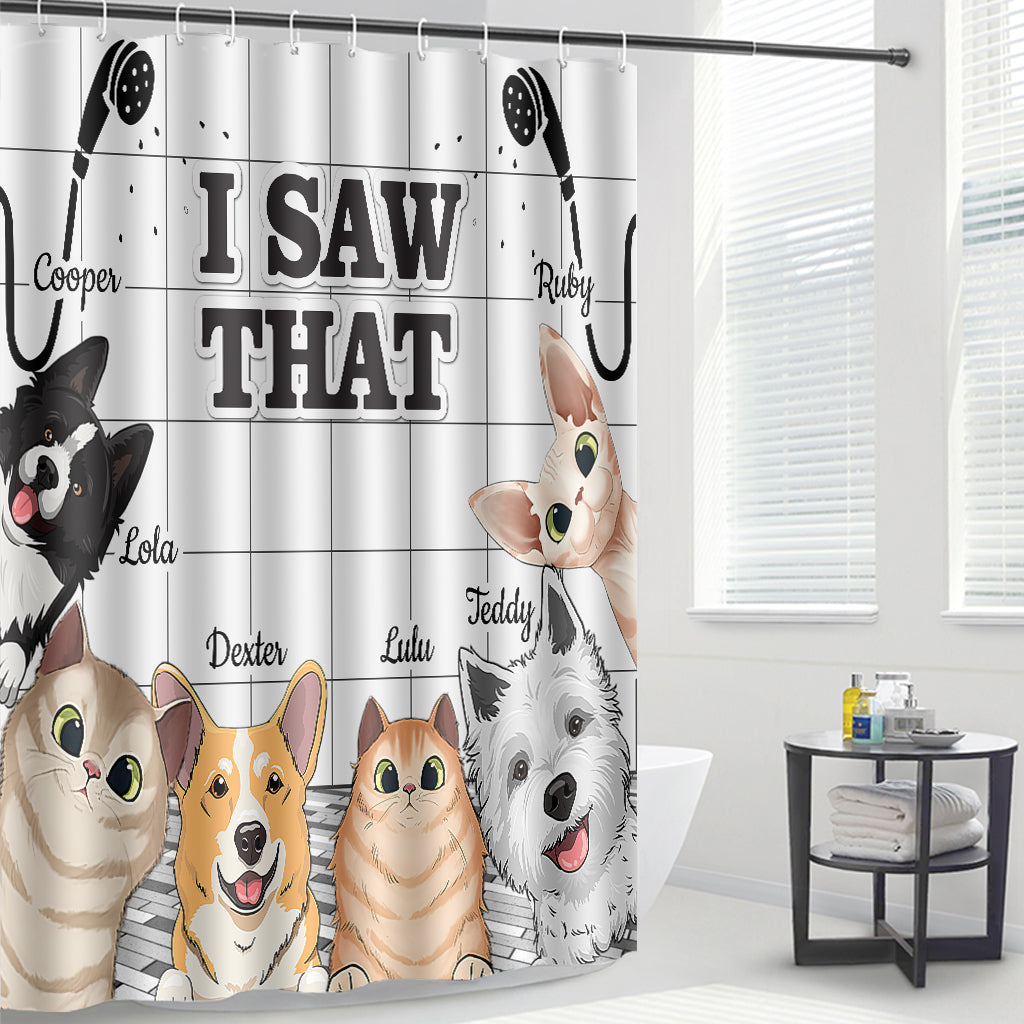 I Saw That - Personalized Dog Shower Curtain