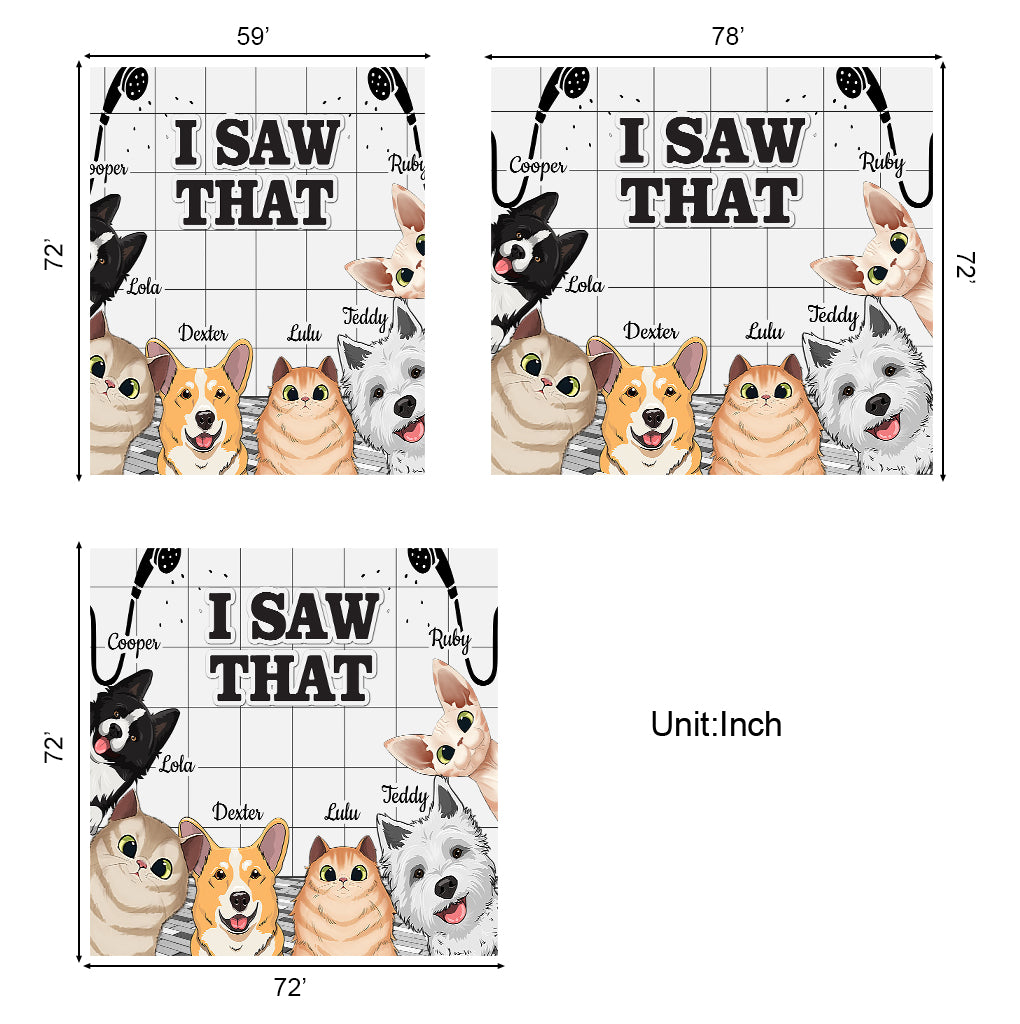 I Saw That - Personalized Dog Shower Curtain
