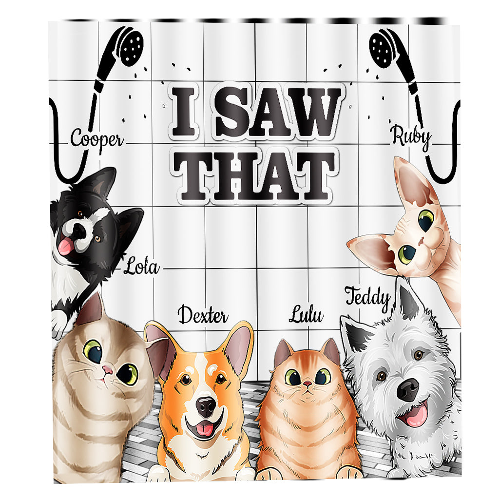 I Saw That - Personalized Dog Shower Curtain