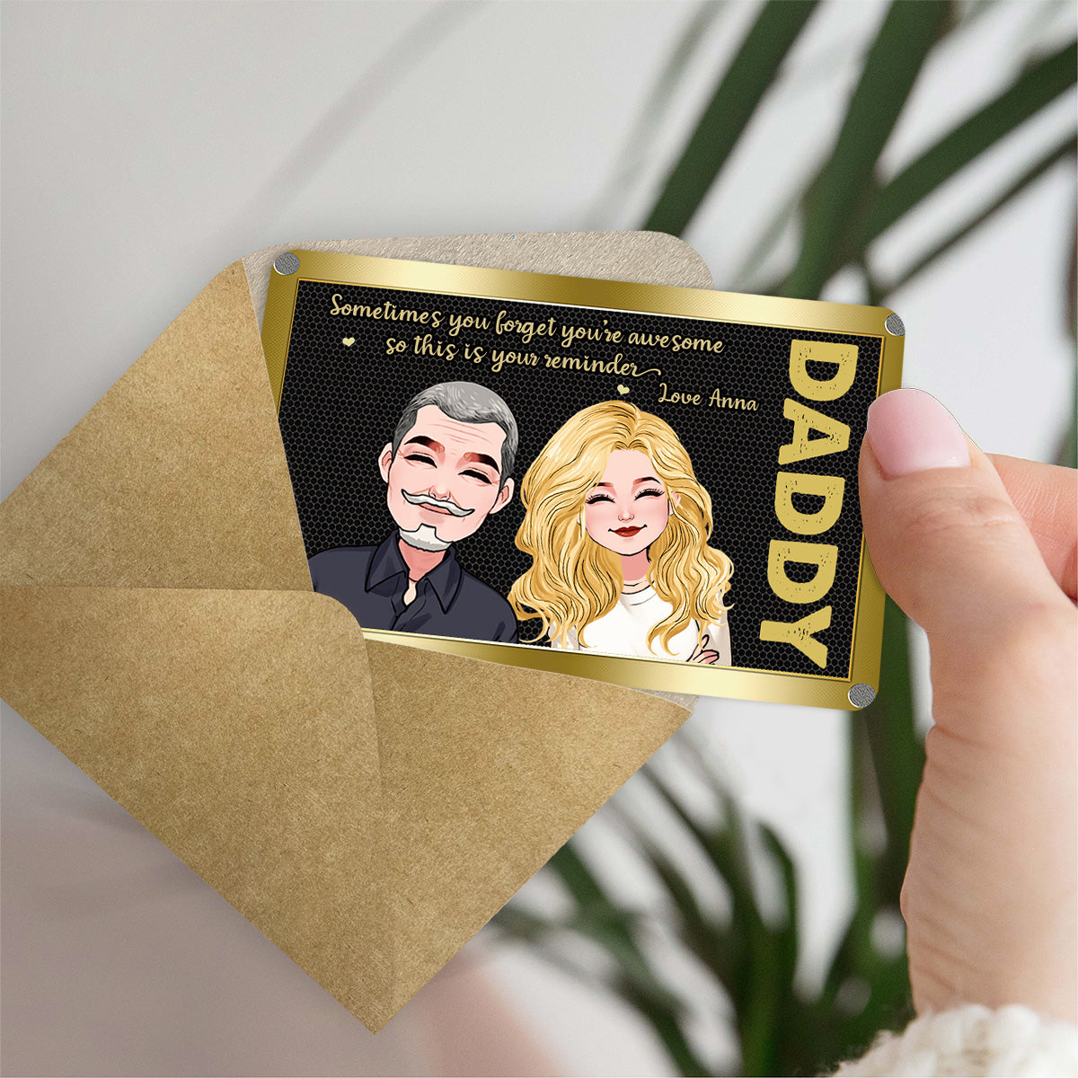 Sometimes You Forget You're Awesom - Gift for dad, grandpa, uncle - Personalized Wallet Insert Card