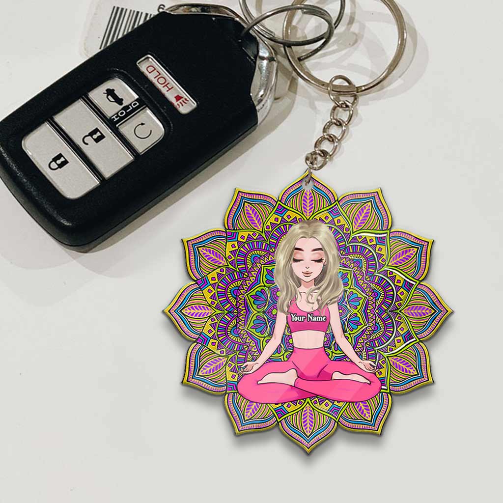 Yoga - Personalized Keychain (Printed On Both Sides)