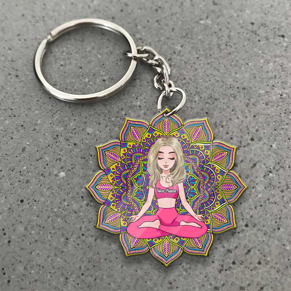 Yoga - Personalized Keychain (Printed On Both Sides)