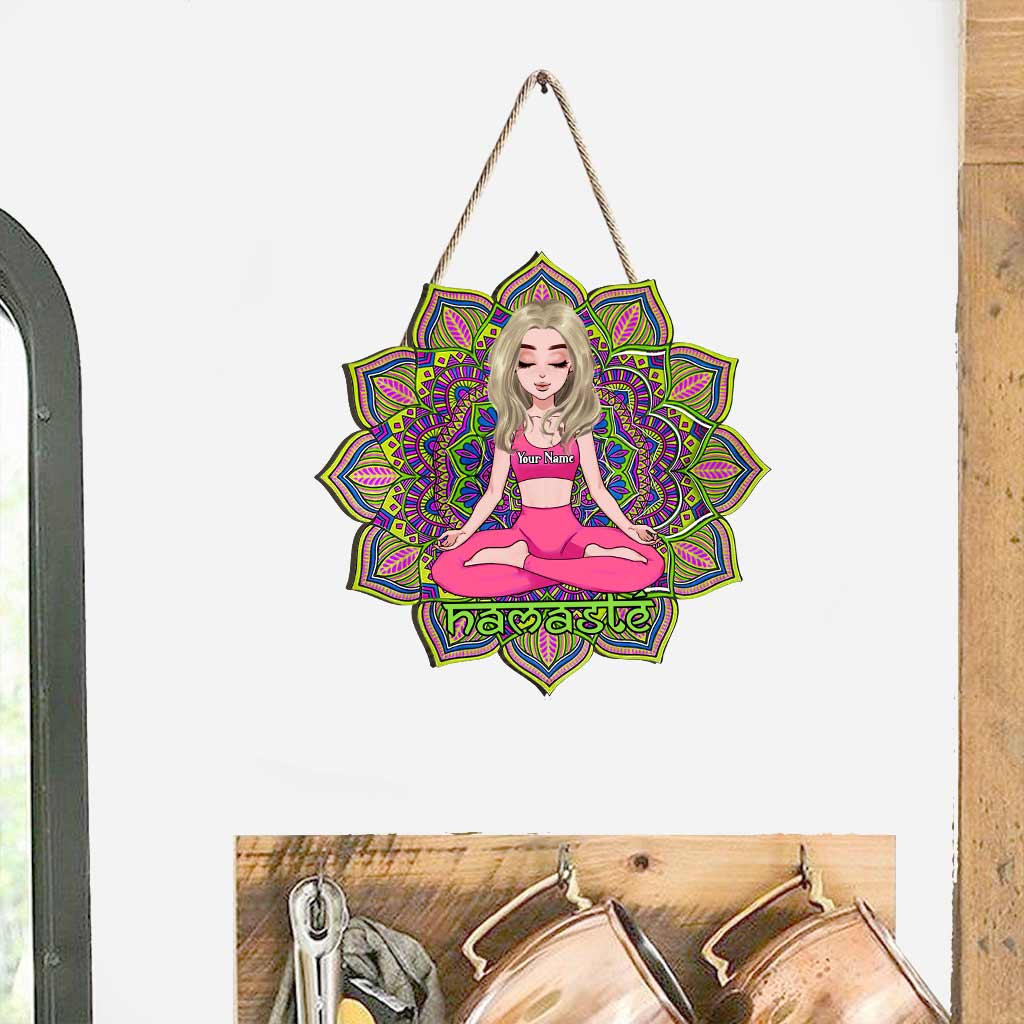 Namaste - Personalized Yoga Wood Sign