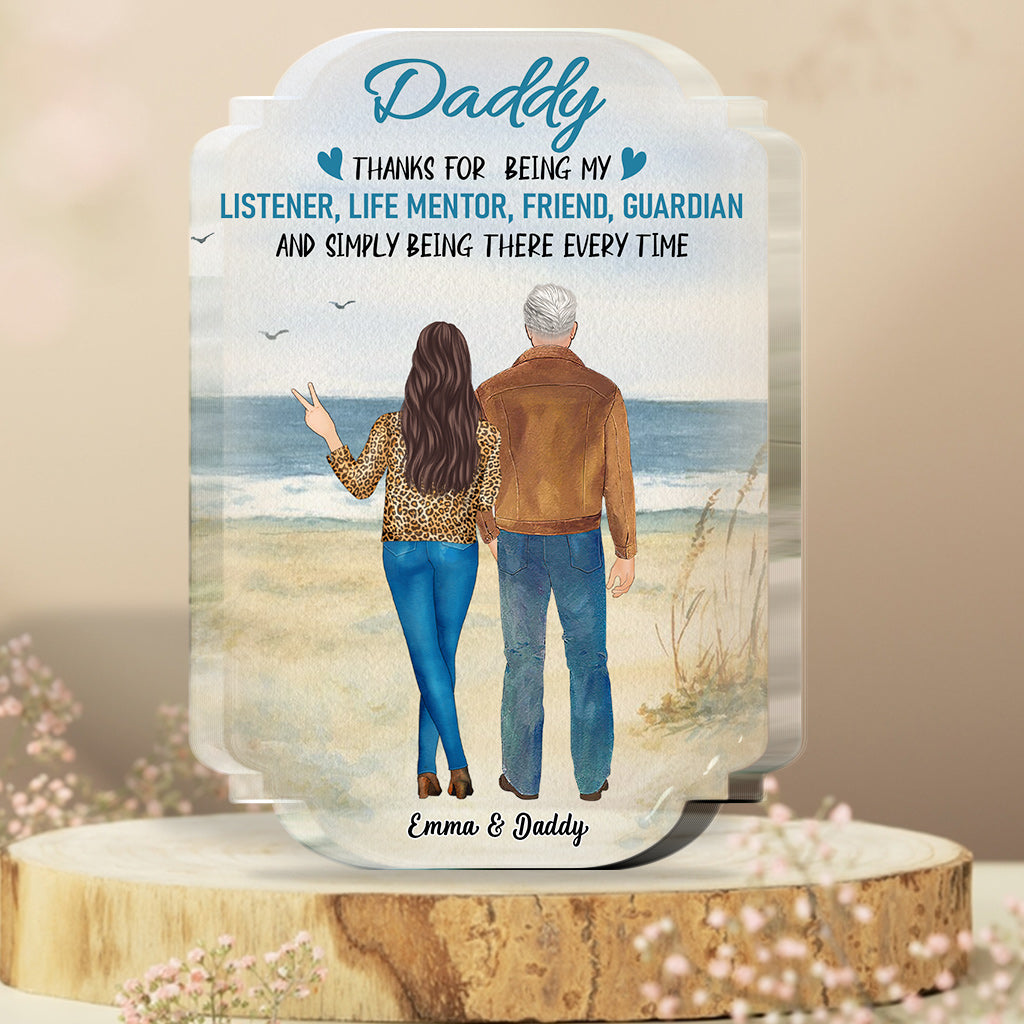 Father And Daughter - Personalized Father Custom Shaped Acrylic Plaque