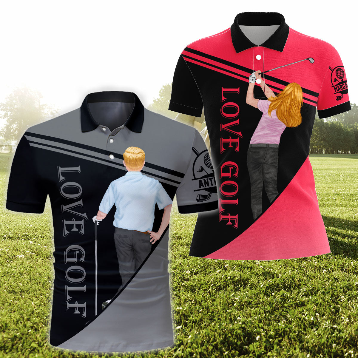 Love Golf - Personalized Golf Polo Shirt