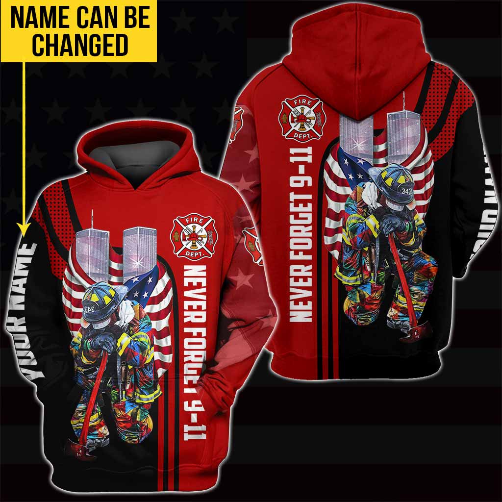 Never Forget - Firefighter Personalized All Over 3D Hoodie