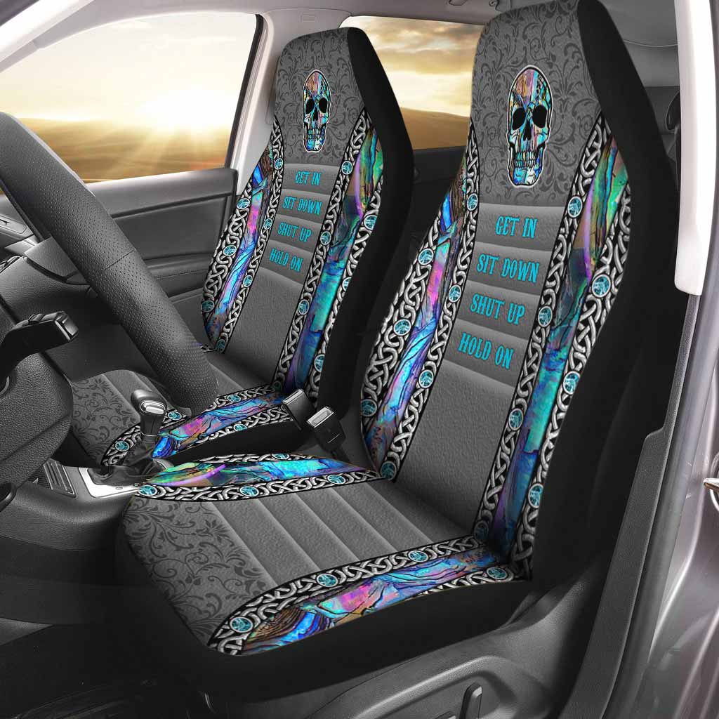 Get In Sit Down -  Skull Seat Covers With 3D Pattern Print