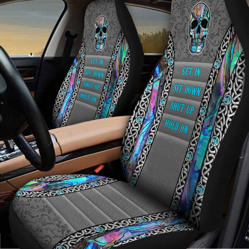 Get In Sit Down -  Skull Seat Covers With 3D Pattern Print
