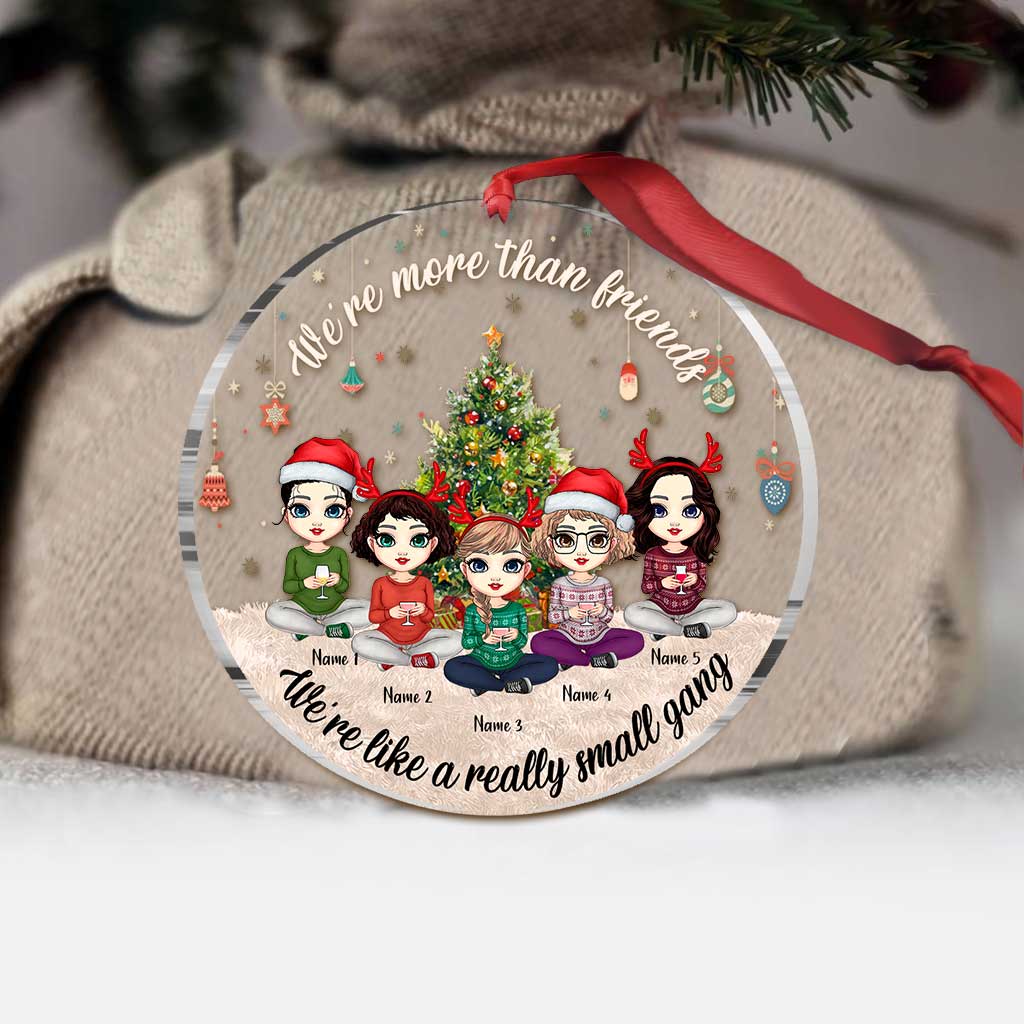 We're More Than Friends - Personalized Christmas Bestie Transparent Ornament