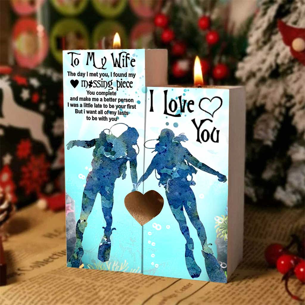 To My Wife - Scuba Diving Candle Holder