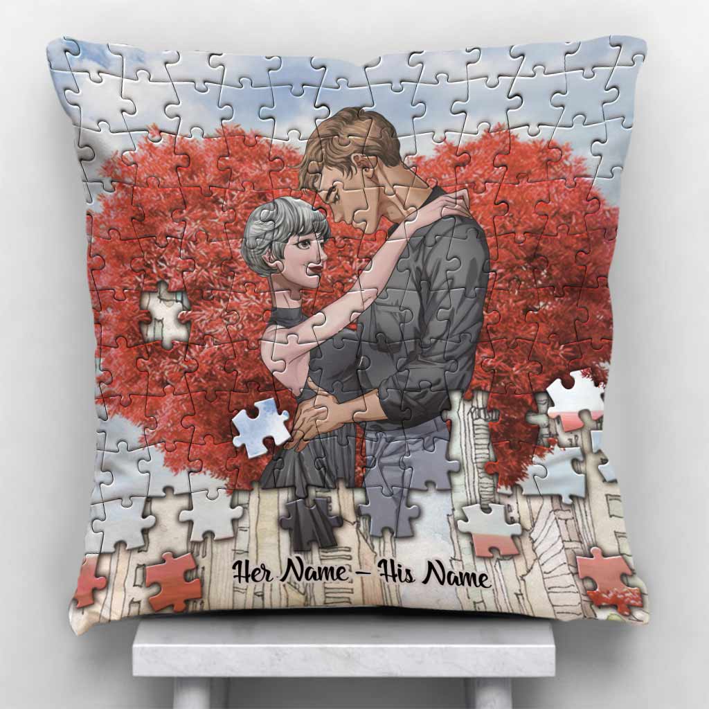 You're My Missing Puzzle - Personalized Couple Throw Pillow