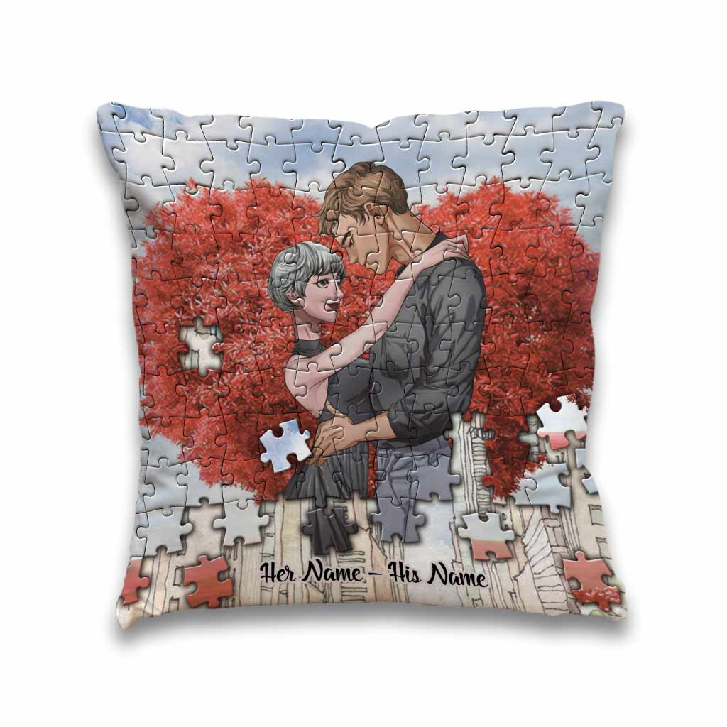 You're My Missing Puzzle - Personalized Couple Throw Pillow