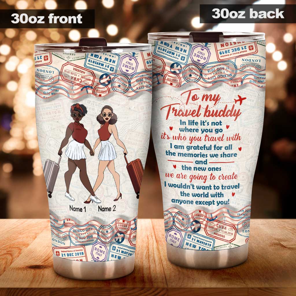 In Life It's Not Where You Go - Personalized Travelling Tumbler