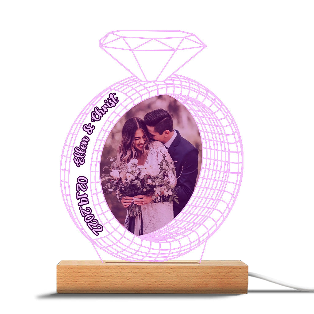 We Got This - Personalized Couple Couple Shaped Plaque Light Base