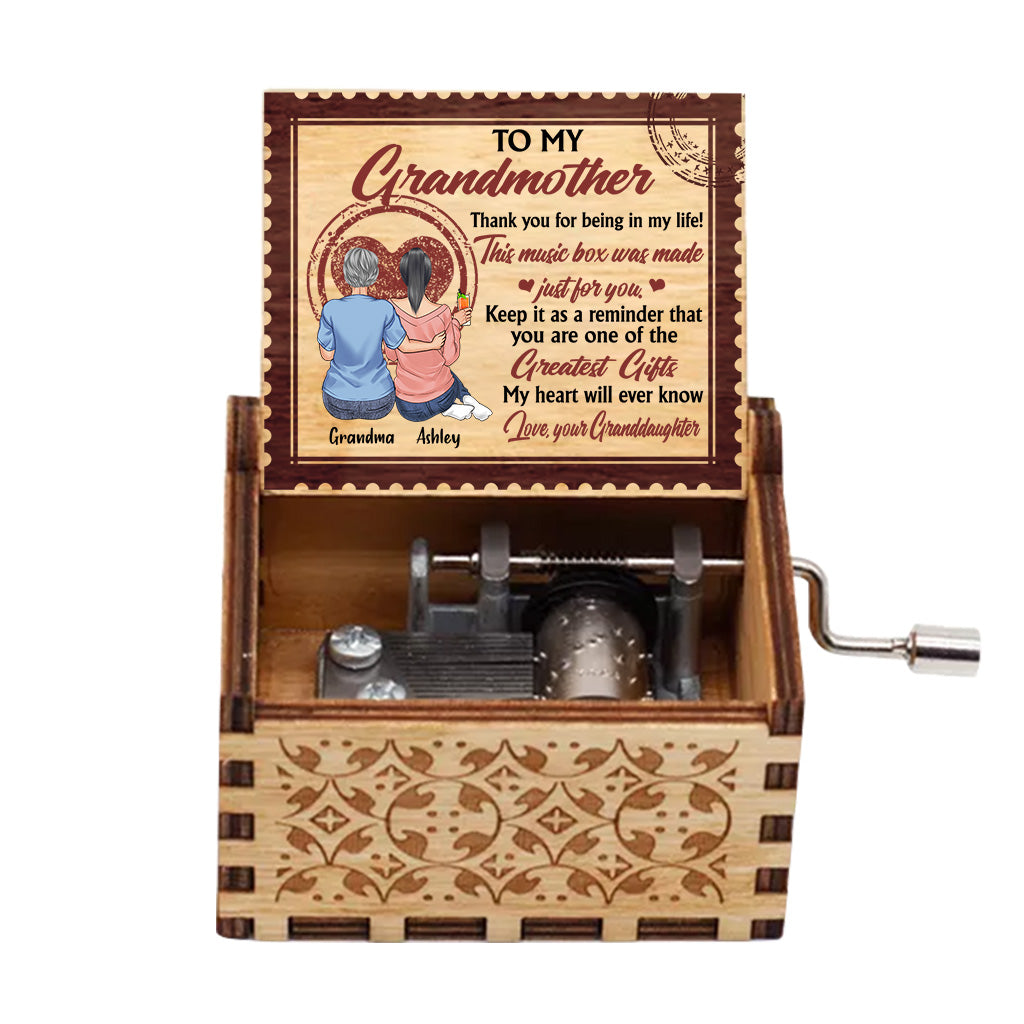 Made Just For You - Personalized Mother's Day Grandma Hand Crank Music Box