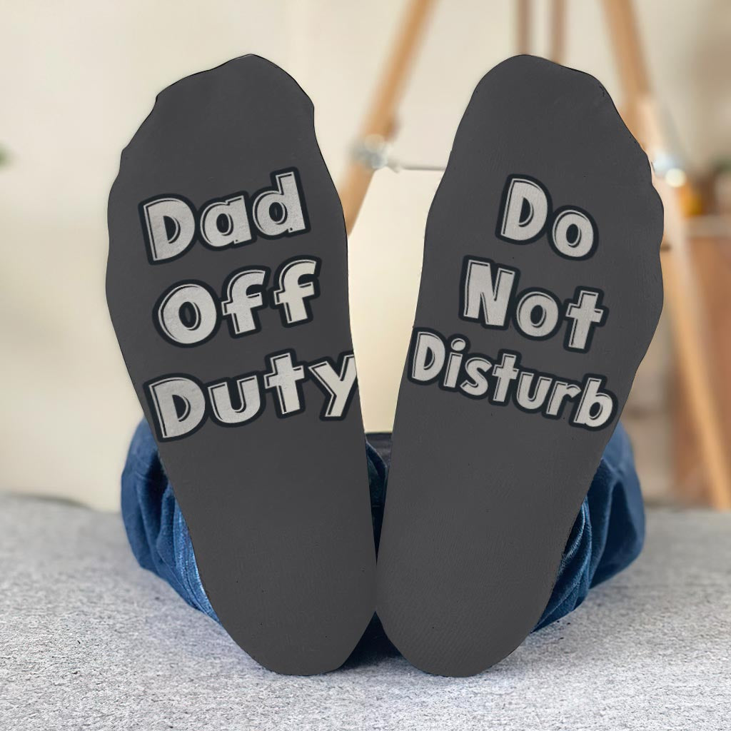 Dad Off Duty - Personalized Father's Day Father Socks