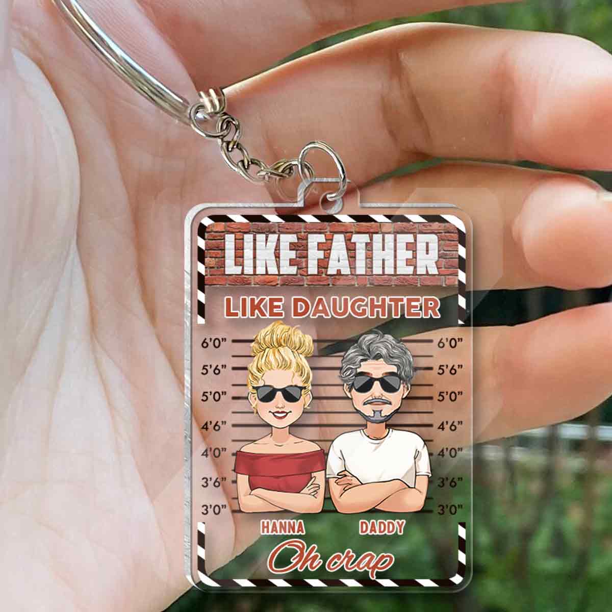 Like Father - Personalized Father Transparent Transparent Keychain
