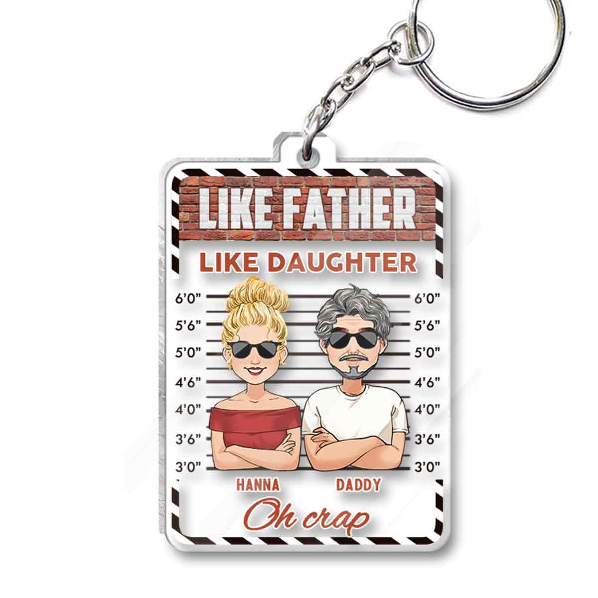 Like Father - Personalized Father Transparent Transparent Keychain