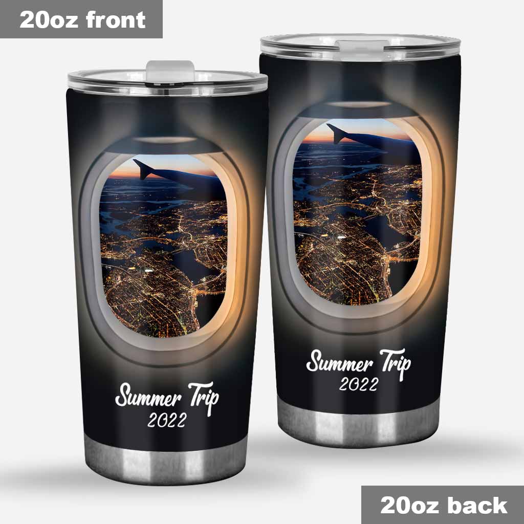 Beautiful View Adventure Awaits - Personalized Travelling Tumbler