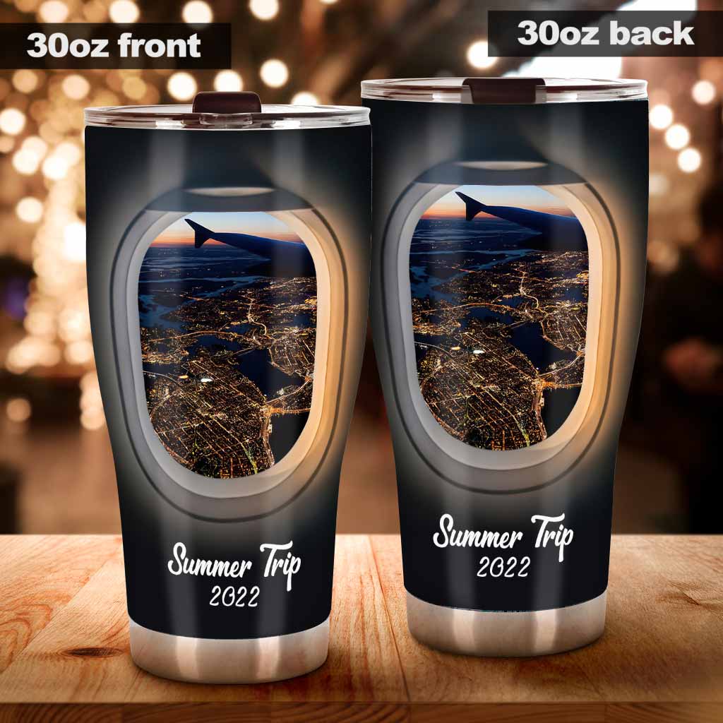 Beautiful View Adventure Awaits - Personalized Travelling Tumbler
