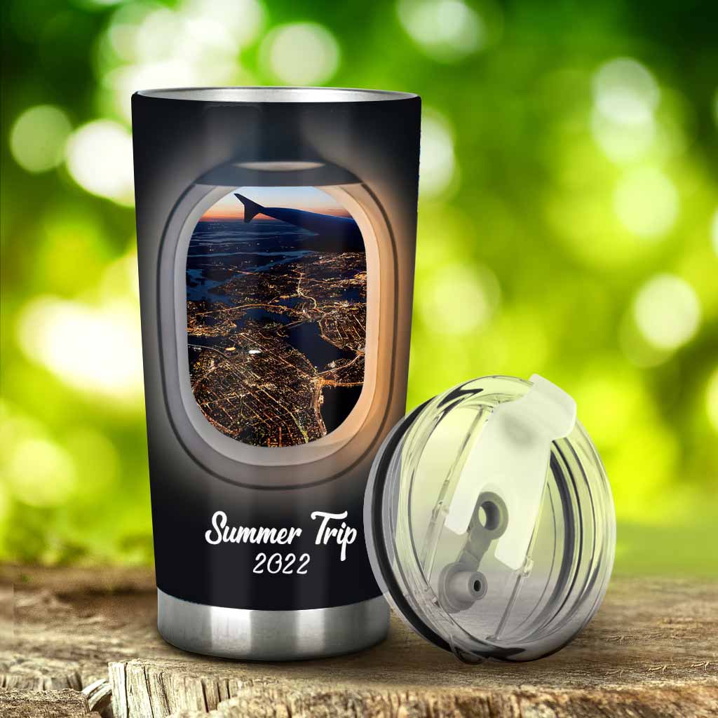Beautiful View Adventure Awaits - Personalized Travelling Tumbler