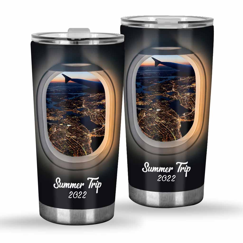 Beautiful View Adventure Awaits - Personalized Travelling Tumbler