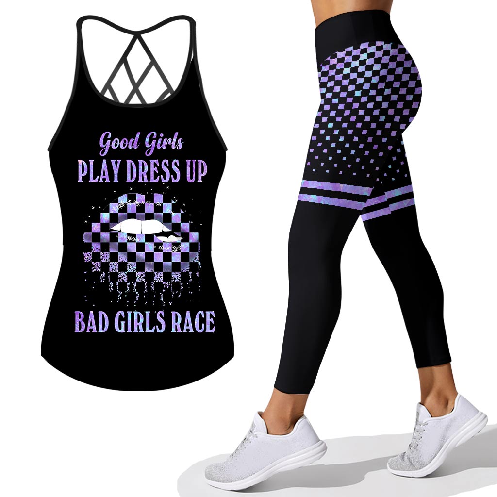 Bad Girls Race - Racing Cross Tank Top and Leggings